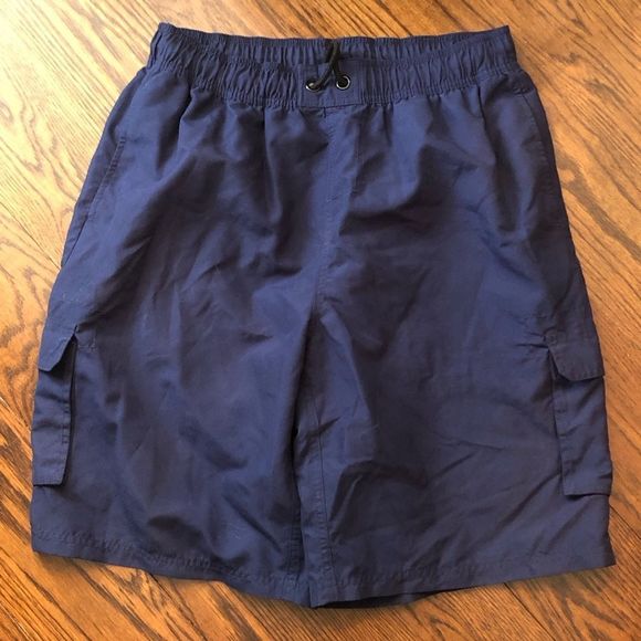 TESLA Mens Navy Blue Cargo Swim Trunks Sz Large NWOT - Picture 1 of 6